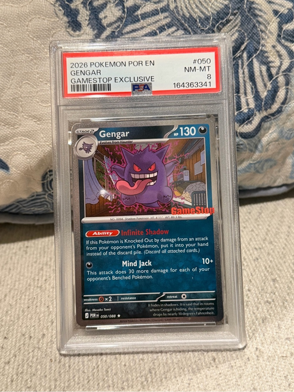 Pokemon Gengar (Cosmos Holo) (Gamestop Exclusive) PSA 8